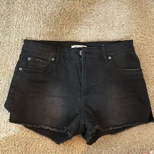 Sts Blue Aubrey High Rise Fray Hem Boyfriend Short with Side Slit
